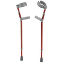 Pediatric Forearm Crutches, Large, Castle Red, Pair