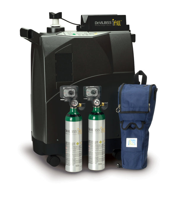 iFill Personal Oxygen Station, Carrying Case, 2 M6 PD1000 Cylinders