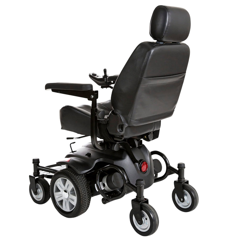 Titan AXS Mid-Wheel Power Wheelchair, 18"x18" Captain Seat