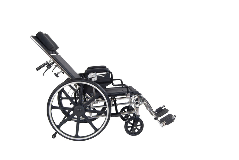 Viper Plus GT Full Reclining Wheelchair, Detachable Desk Arms, 16" Seat