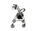 Rollator Rolling Walker with 6" Wheels, Fold Up Removable Back Support and Padded Seat, Silver