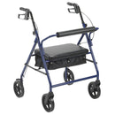 Bariatric Rollator Rolling Walker with 8" Wheels, Blue