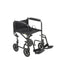 Lightweight Steel Transport Wheelchair, Fixed Full Arms, 17" Seat