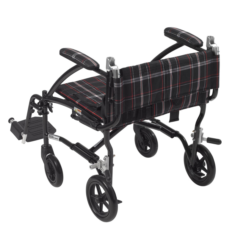 Fly Lite Ultra Lightweight Transport Wheelchair, Black