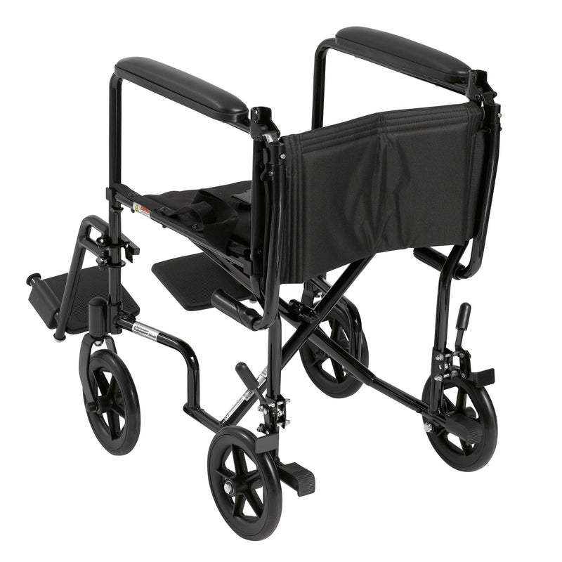 Lightweight Transport Wheelchair, 19" Seat, Black